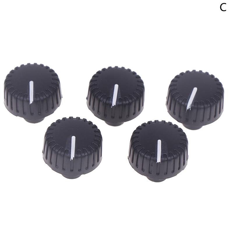 5Pcs Plastic Long Handle Knob Stripes Black Cap 20×18MM Potentiometer Encoder Switch Knob Plum Flower Shaft Inner Hole 6MM