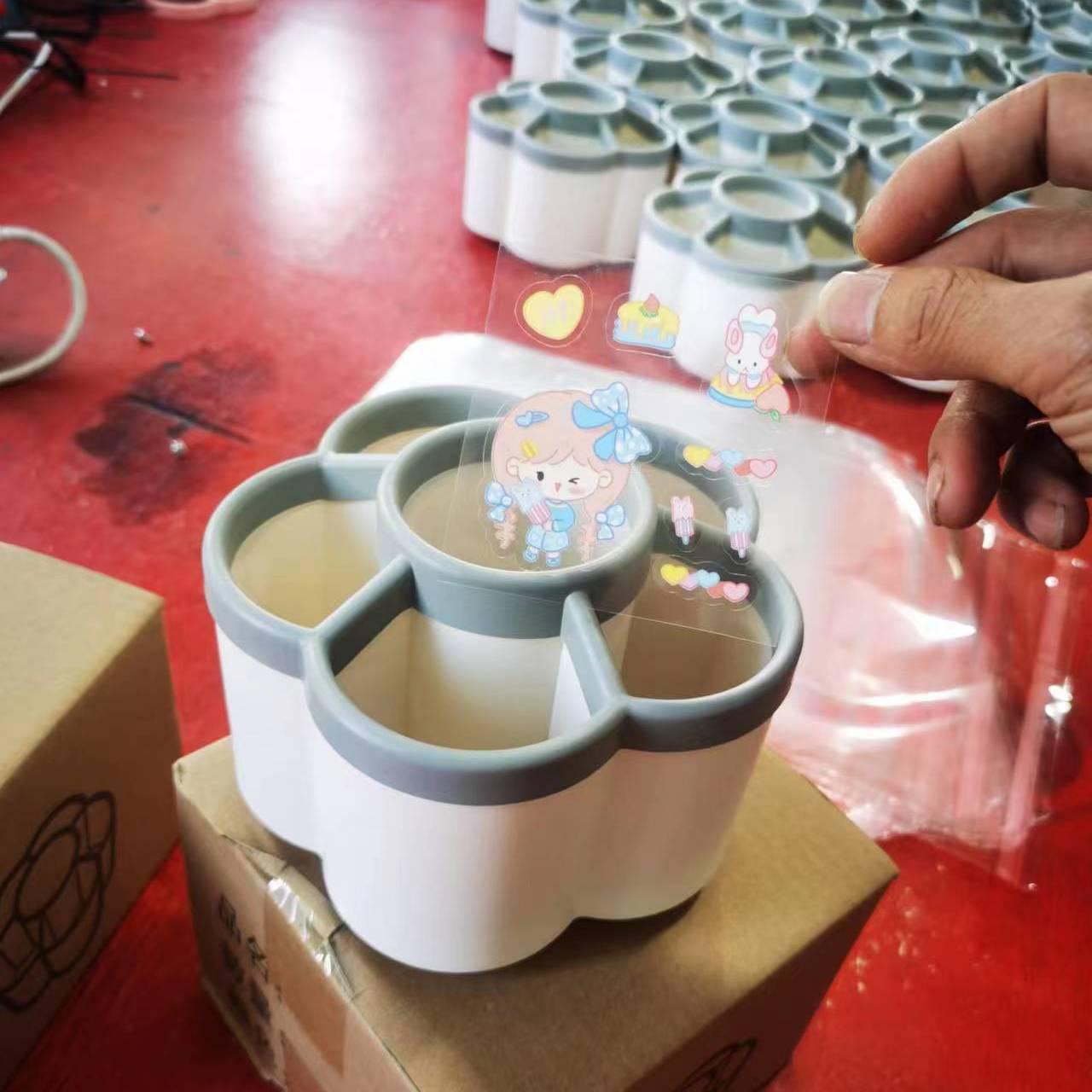 Вращающийся держатель для ручек большой вместимости - Многофункциональный органайзер для офисного стола