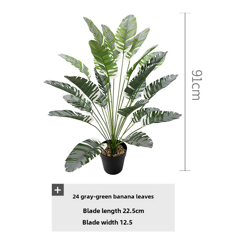 Large Nordic-style Banana Leaf Potted Plant - Indoor Decoration and Landscaping