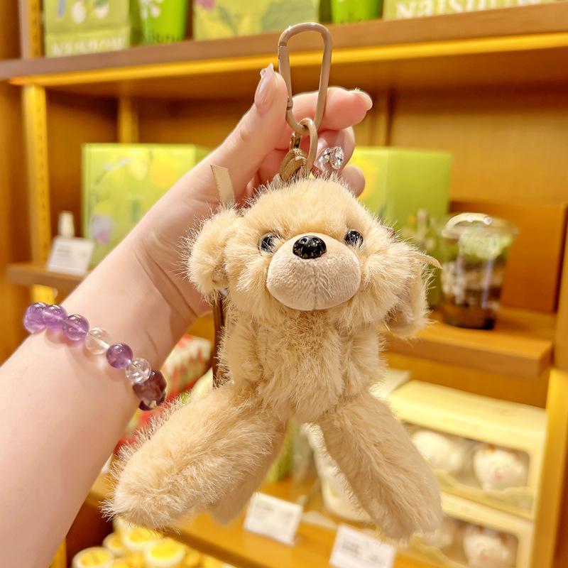 Cute Cartoon Poodle Plush Keychain & Backpack Pendant for Women