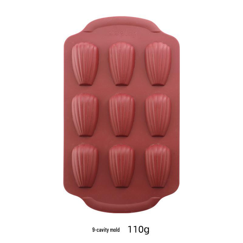 9-Cavity Shell Mousse & 20-Cavity Senbei Chocolate Silicone Cake Mold