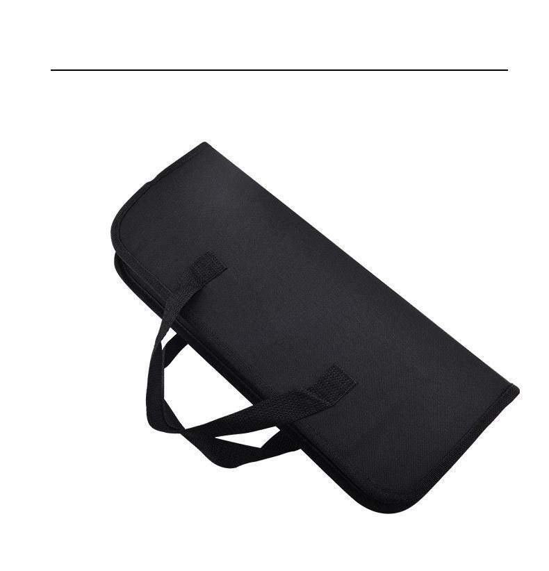 Portable Outdoor Stainless Steel BBQ Grilling Set with Fork, Spatula & Cloth Bag