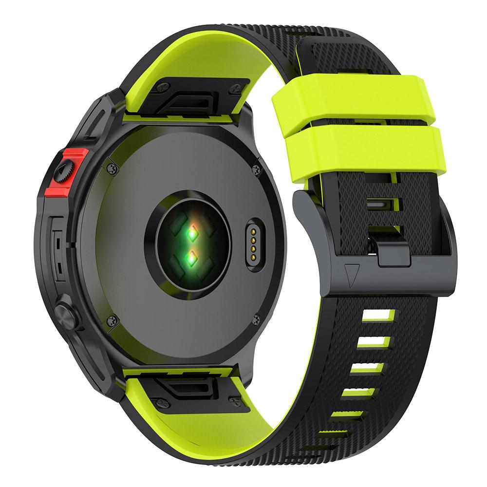 For Garmin Descent G1/Forerunner 935/Forerunner 945 Textured Silicone Wrist Watch Band Dual-Color Replacement Strap