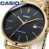 Quartz Unisex 37mm Gold X Black Stainless Steel Band Watch, MTP-VT05G-1E