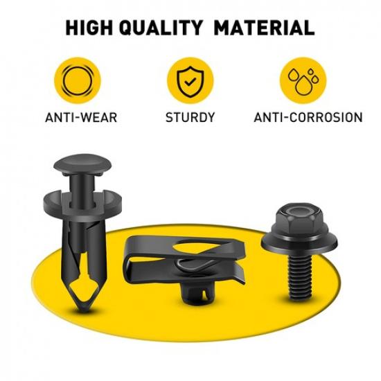 70PCS Engine Under Cover Shield Splash Guard For Nissan Body Bolts & U-nut Clips