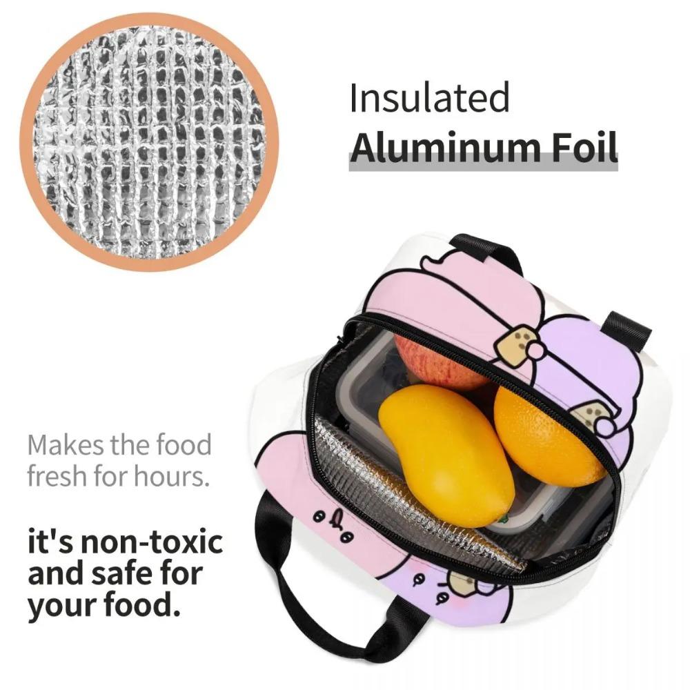 Custom Asamimichaan Anime Cartoons Asamimi Insulated Lunch Bags for Women Resuable Thermal Cooler Bento Box Work School Travel