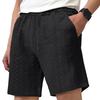 Men's Summer Casual Jacquard Knit Drawstring Shorts Lightweight Breathable Comfortable Fit with Side Pockets Suitable for Outdoor and Indoor Wear
