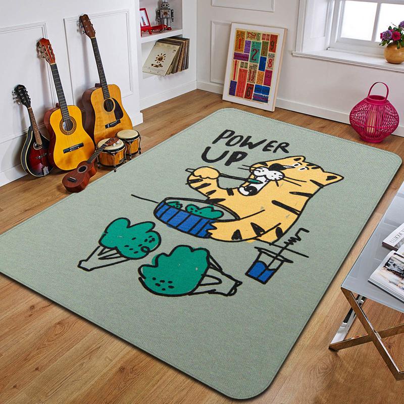 C-Niedliche Katze Bedruckter Teppich Mode Yogamatte Rutschfester Teppich Schlafzimmerdekoration Außenteppich Schlafzimmer Geburtstagsgeschenk