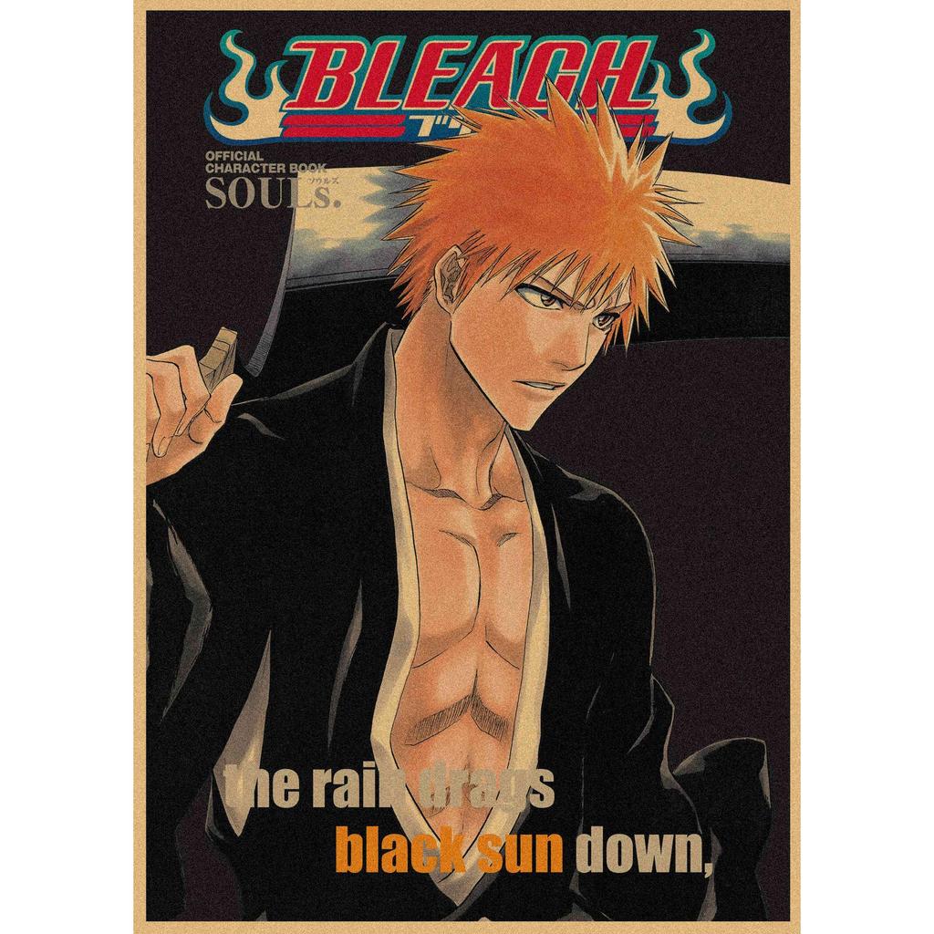 Bleach Anime Retro Kraft Paper Poster Wall Decoration