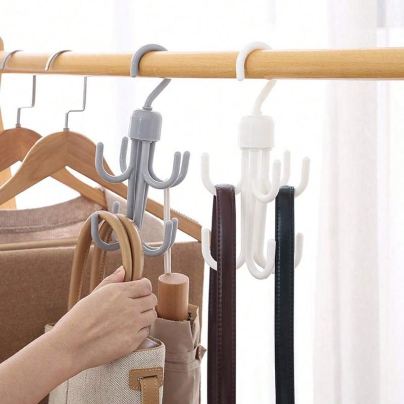 Rotatable Bra Hangers For Closet Organizer, Max 48 Storage Capacity Belt Hanger, Plastic Space Saving Closet Organizers Apartment Dorm