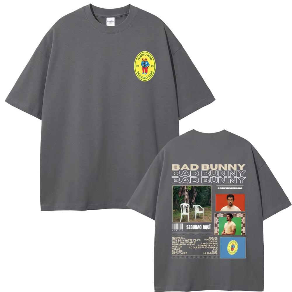 Bad Bunny DeBi TiRAR MaS FOToS DTMF Graphic T-shirts Summer Men's Women Fashion Trend Streetwear Male Hip Hop Oversized T Shirts