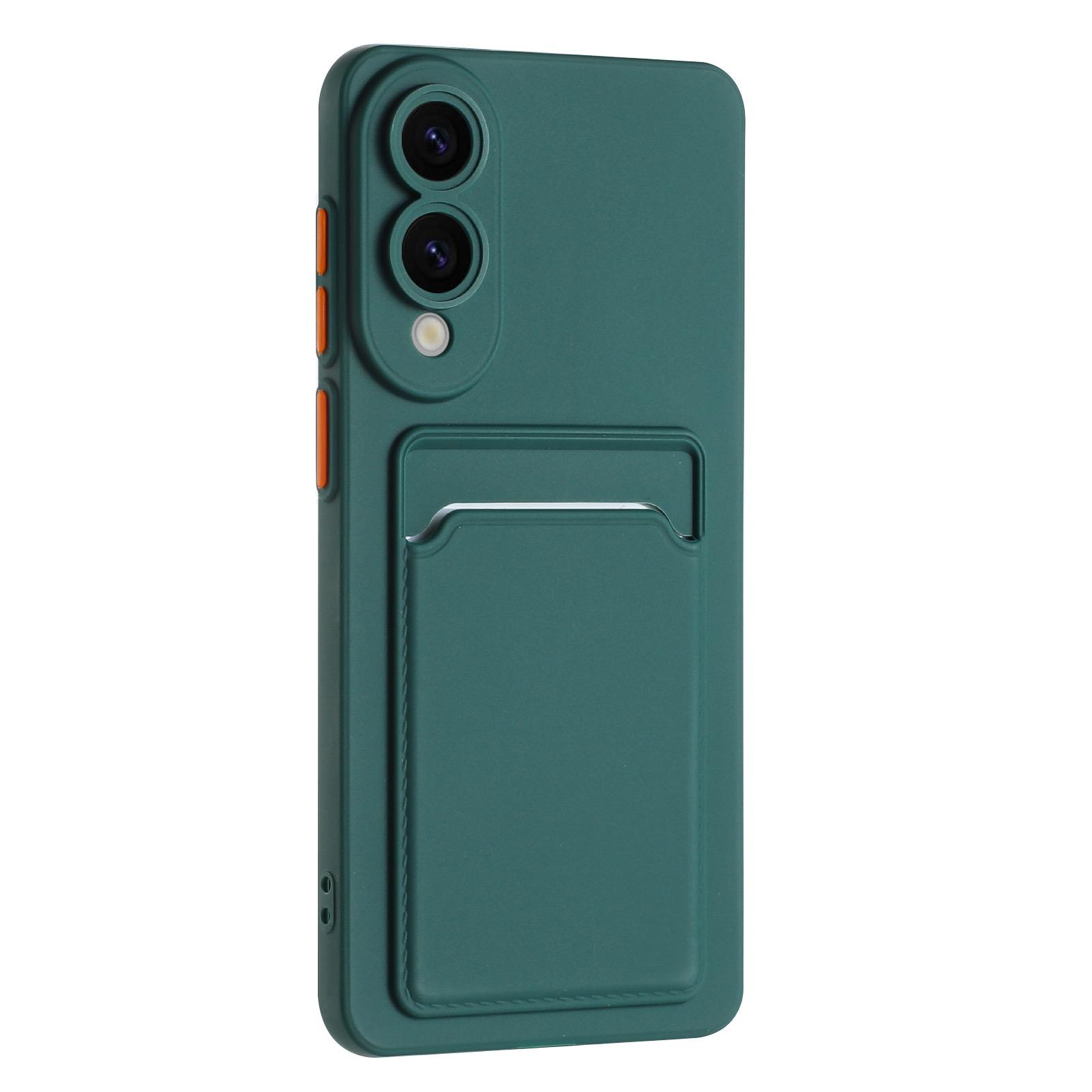 

For Samsung Galaxy S25 Edge Case Card Slot Matte Fingerprint-Free Back Cover Dark Blue