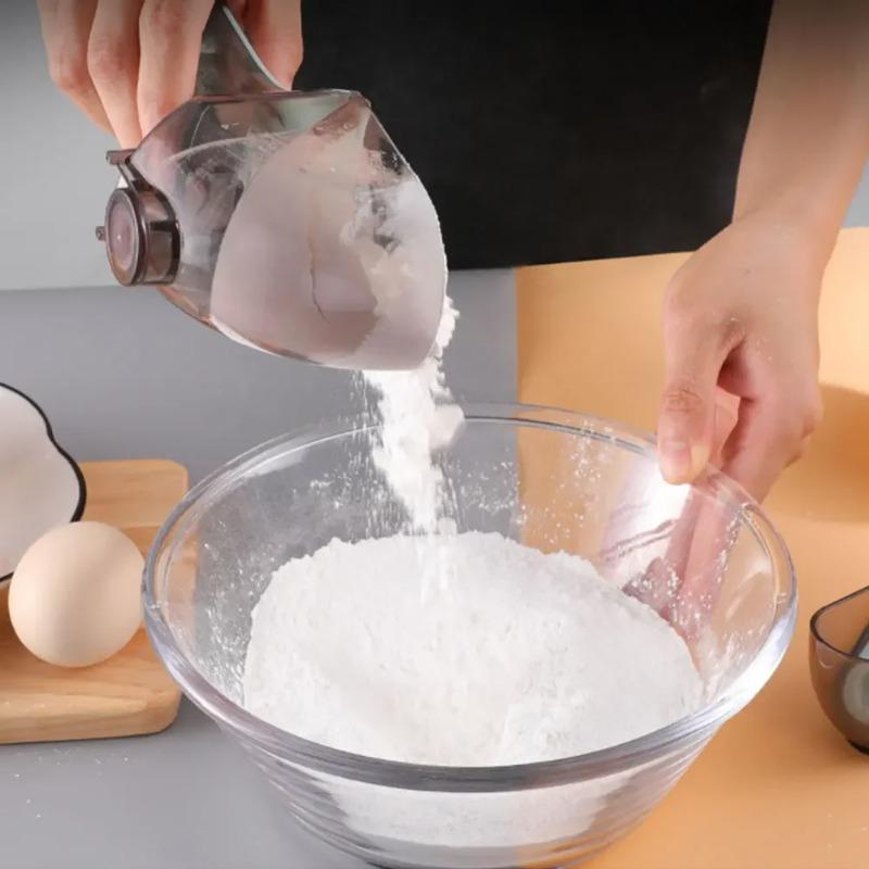 1Pcs New Adjustable Measuring Spoons with Scale Plastic Measuring Scoops Cups for Baking Cooking Accessories Kitchen Measuring Tools