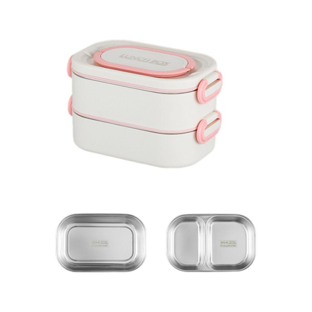 Large Capacity Stainless Steel Lunch Box Insulated Divided Food Storage Container  for Home