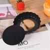12Pcs 4In/10cm Mini Pie Muffin Cupcake Pans Non-Stick Tart Quiche Flan Pan Mold Removable Loose Bottom Round Bakeware
