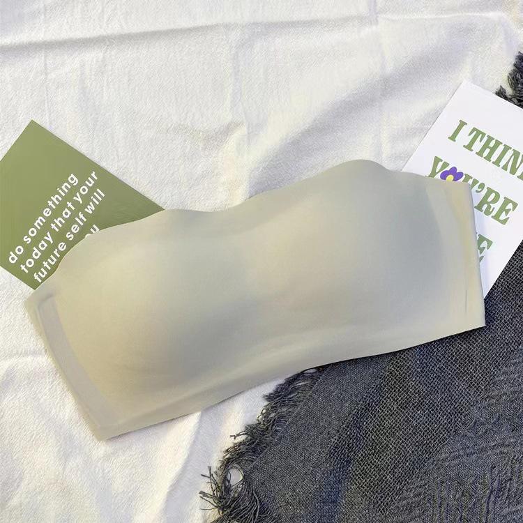 Seamless Japanese Style Strapless Bandeau with Push-Up & Side Support for Women - Non-Slip & Invisible Beautiful Back Bra