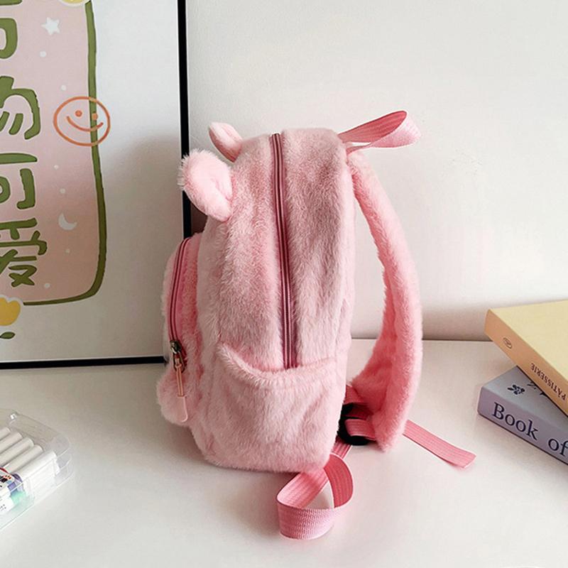 Novelty Plush Backpacks Cartoon Bag With Adjustable Shoulder Strap Cartoon Rucksack Girls School Bag Travel Daypack