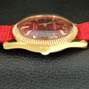 HAND-WINDING VINTAGE SWISS MENS REFURBISHED RED COLOR DIAL WATCH a707415-1