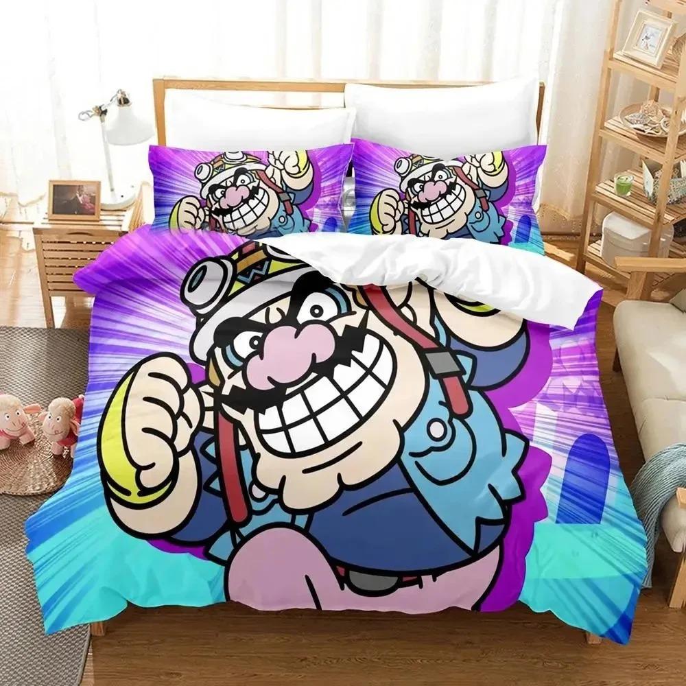 Cartoon Wario Ware Get It Together Bedding Set Duvet Cover Bed Set Quilt Cover Pillowcase Comforter King Queen Size Boys Adult