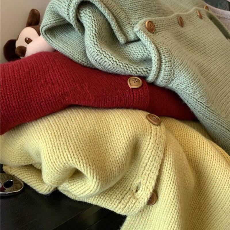 Sweaters Coat Cardigan for Women Loose Long Sleeve Knit Cardigan Sweaters Jacket