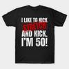 Herren Schwarzes T-Shirt mit Aufdruck Im-50 No-Cut Transferpapier Druck Baumwoll-T-Shirt