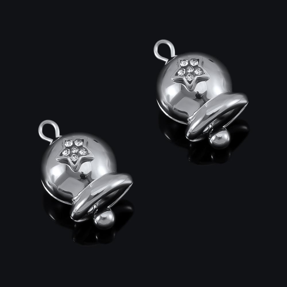 

Stylish New Stainless Steel Pendant with Diamond Pendant Bell for Necklace, Bracelet, Jewelry Making DIY Accessories