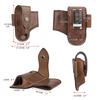 TOURBON Holder Belt Tool Pouch Leather Flashlight Pliers Storage Bag Multi-Tool Multi-Function