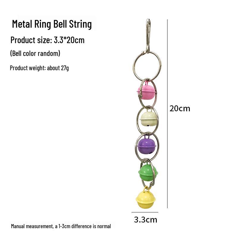 Parrot Tri-color Climbing Ring: Birdcage Stand, Beak Grinding & Biting Toy Accessory.