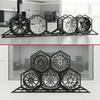 Adjustable Wall Mount Tire Rack for Garage Heavy Duty Triangle Hexagon Small Tire Display Rack for Exhibition Shop Trade Show