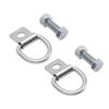 2pcs Trailer Tie Down Anchor D Ring 14mm Thick Heavy Duty Steel with Mounting Screw for Trucks Cargo Tie Down