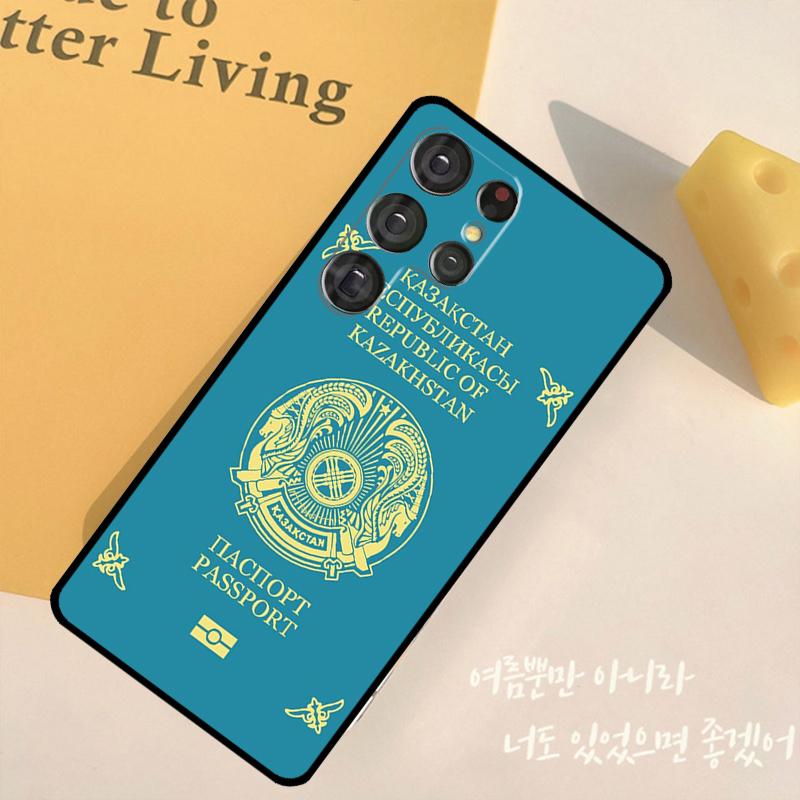Kazakhstan Flag Phone Case For Samsung Galaxy S25 S24 Ultra S9 S10 S20 S22 S21 Plus S23 FE Back Cover Shell