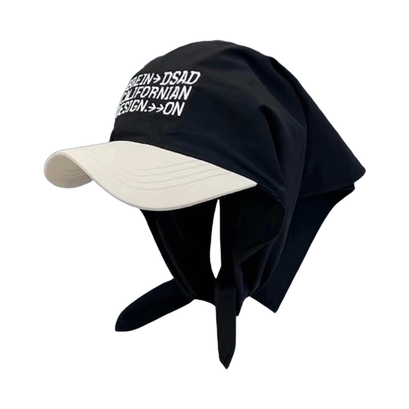 

Bandana Embroidery Baseball Cap Versatile Baseball Sports Hats with Visor Head Scarf Hat for Hiking Gardening Fishing чёрный