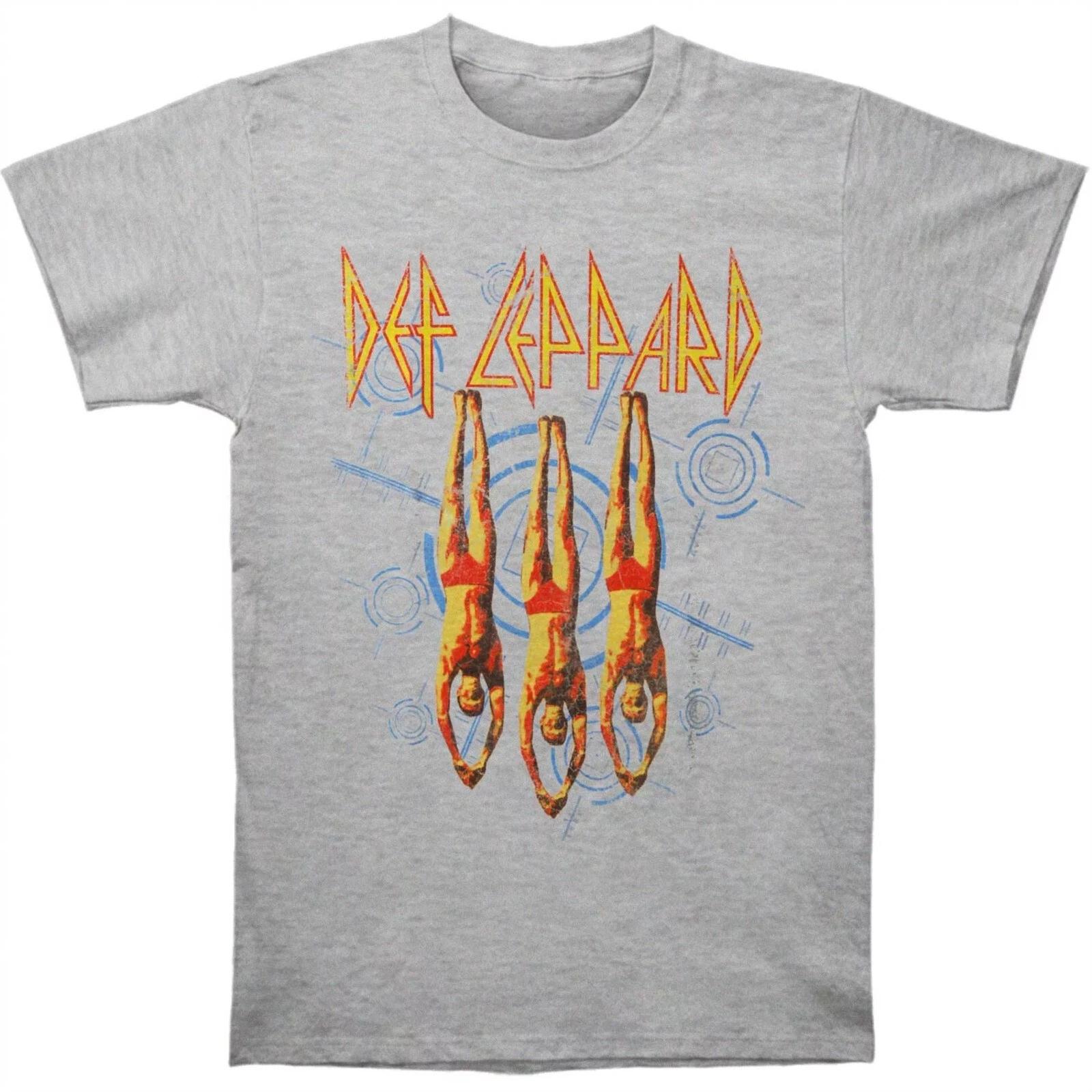 DEF LEPPARD cd cvr HIGH N DRY 3 DIVERS Official Gray SHIRT LRG New hysteria 3XL
