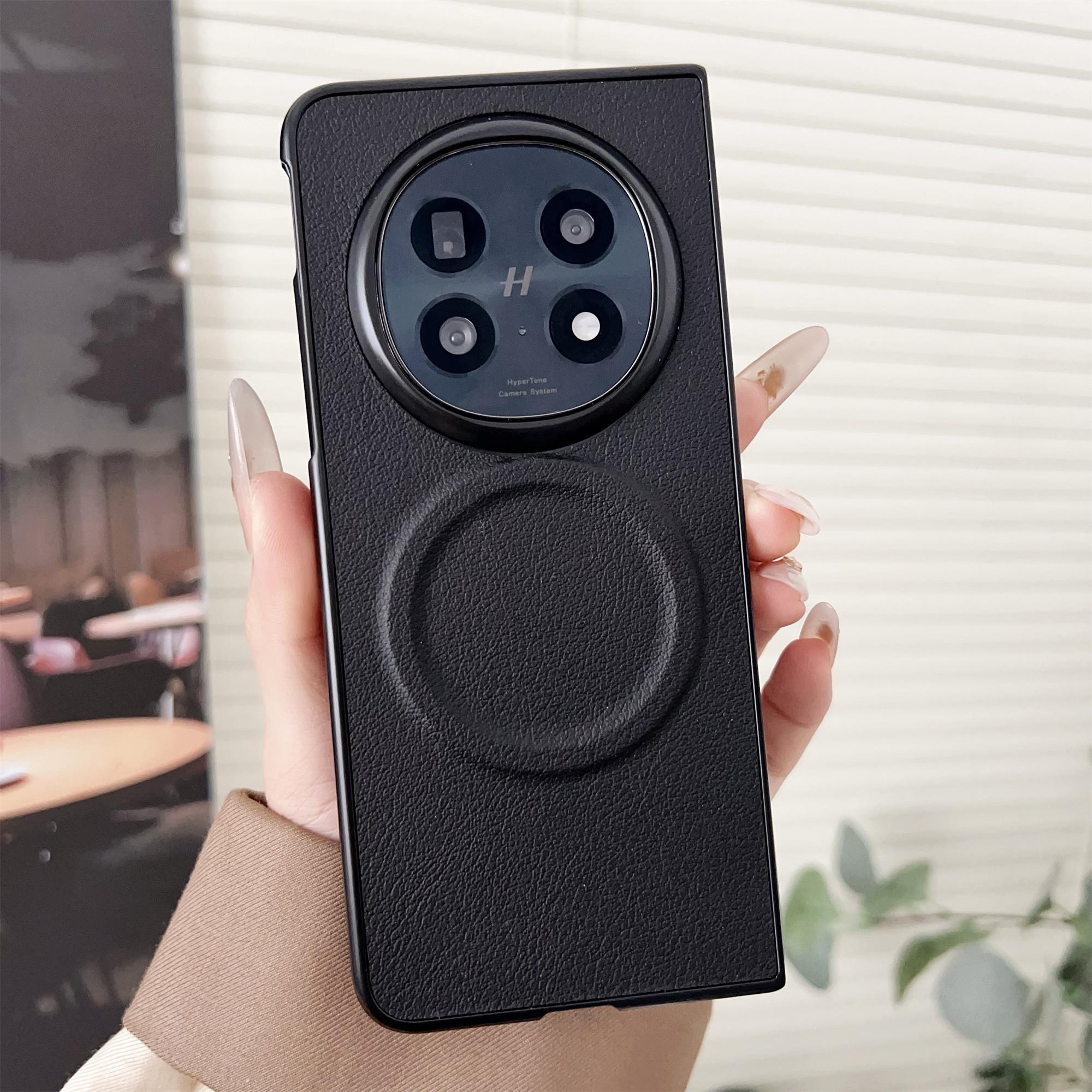 

Для чохла Oppo Find N5 5G, сумісного з MagSafe, задня кришка телефону з PU+TPU Black