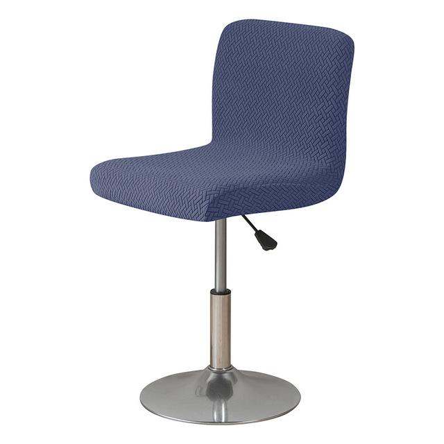 T -Shaped Jacquard Club Swivel Chair Cover Small Size Option Short Back Chair Cover For Dining Room Cooking Space Elasticized Stool Seat Slipcover