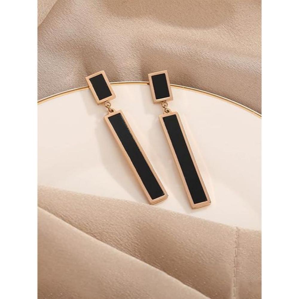 Геометрические минималистичные серьги-подвески для женщин и девушек — фото 7