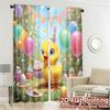 Set Of 2 Flat Printing Curtains Without Rod Partychickfest Popular Fashionable Yarn All Seasons Decorative Curtain Made Polyester