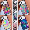 Psychedelic Trippy Holographic Phone Case for iPhone 17ProMax 12 13 14 15 16e 17 Pro Max Plus Air Cover