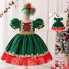 Girls Dress Santa Claus Snowflake Skirt Children's Skirt Cartoon Princess Dress Christmas Costumes