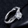 Moissanite Rose Gold-Plated 18K Diamond Proposal Wedding Ring for Women