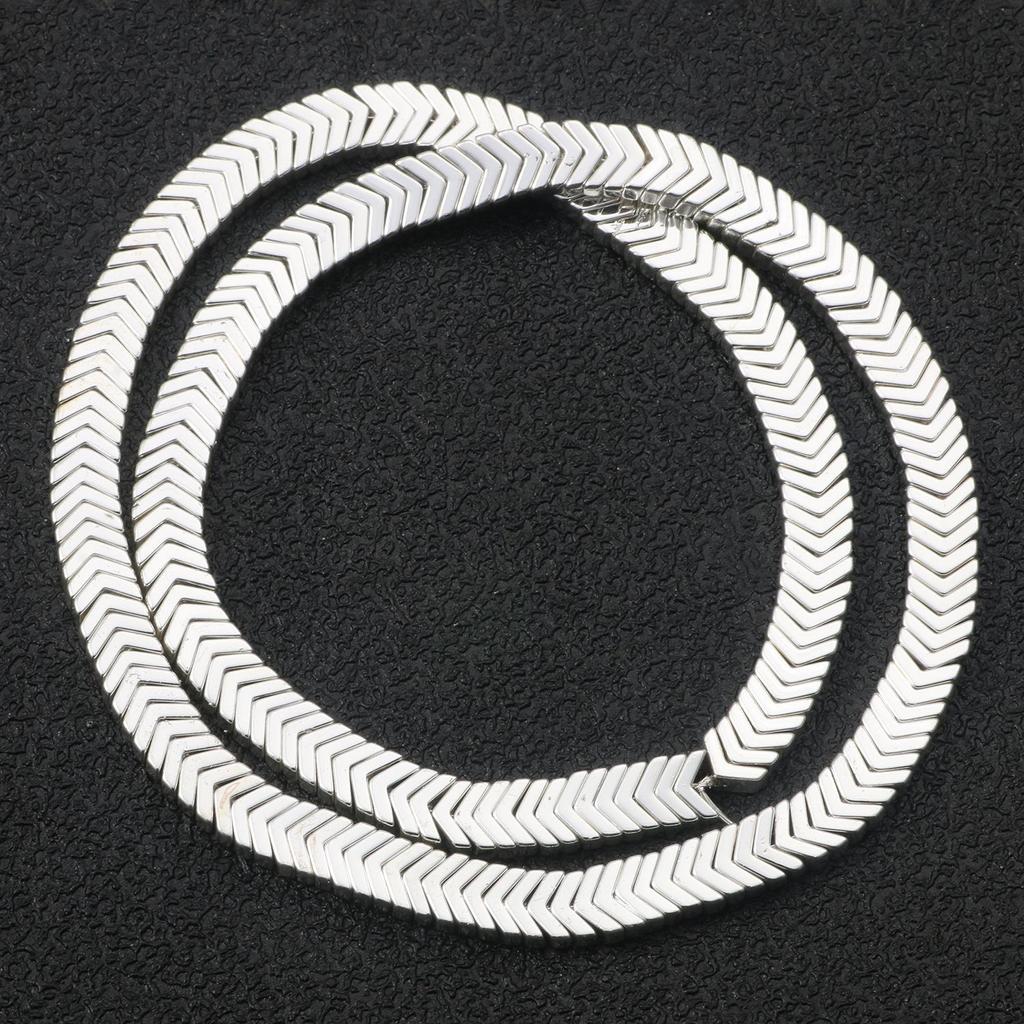 45 Style Natural Stone Silver Color Hematite Beads Heart Square Round Spacer Beads for Jewelry Making Diy Bracelet Necklace 15''