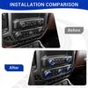 for Silverado Center Console Knob Cover Trim Ring Blue for Chevy Silverado/Suburban/GMC Sierra 2014-2018 Blue Interior Accessories 8pcs