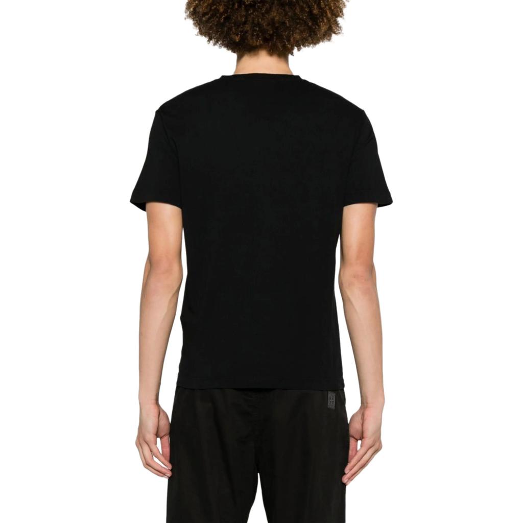 STONE ISLAND Ss24 Camiseta de Manga Curta com Estampa de Bússola e Gola Redonda Masculina Camisetas Preto 80152NS83-V0029