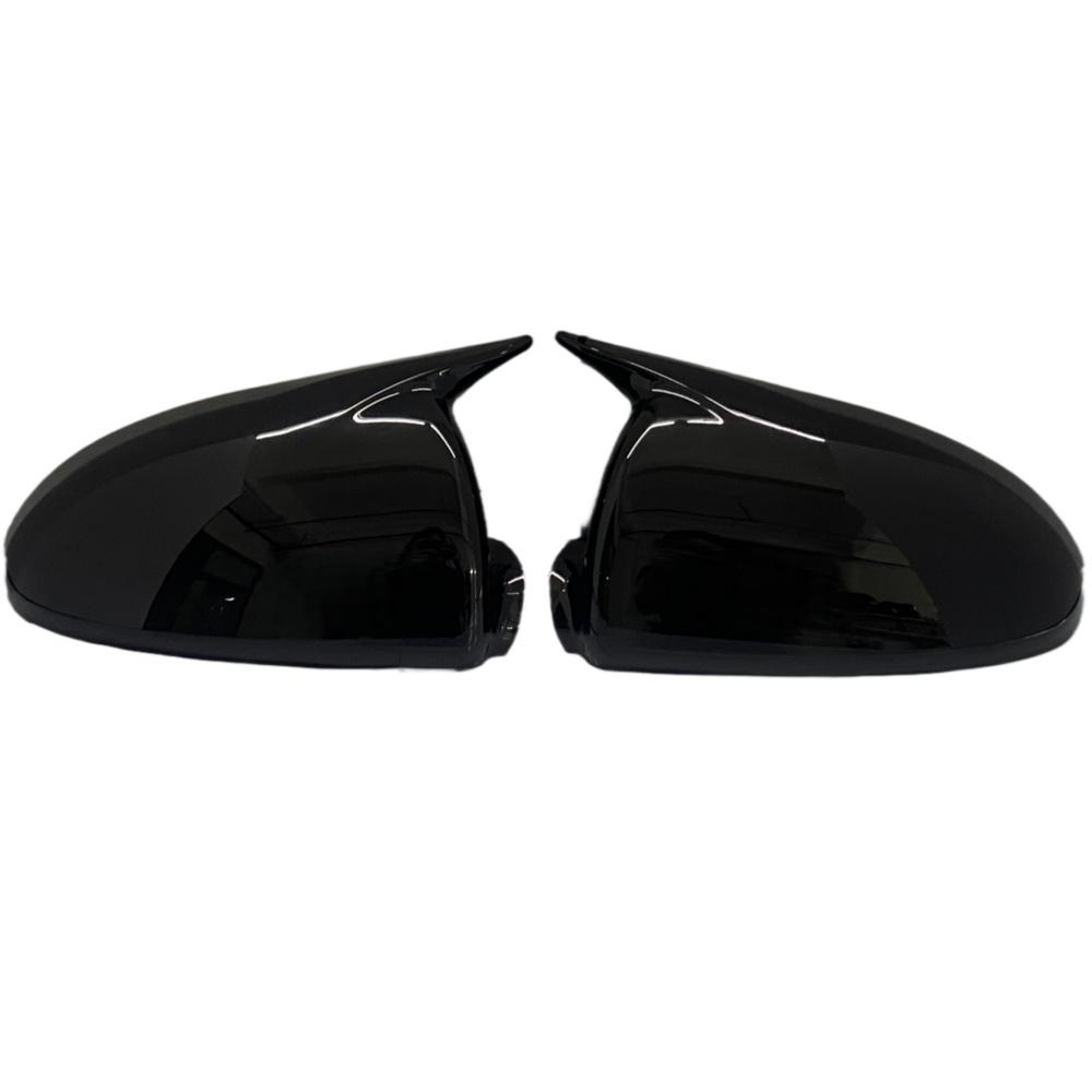 

For Mercedes Benz Smart Fortwo W451 2008-2014 Car Side Rearview Mirror Cover Glossy Black/Carbon Fiber Look Rear View Case Trim Glossy Black