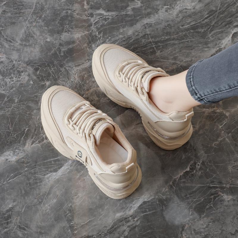 ins new dad shoes autumn student sports running casual thick sole height street shot
