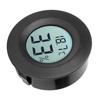 Mini Rundes Eingebettetes Digitales LCD Thermometer Hygrometer Feuchtigkeits- Temperaturmesser Innen Schwarz