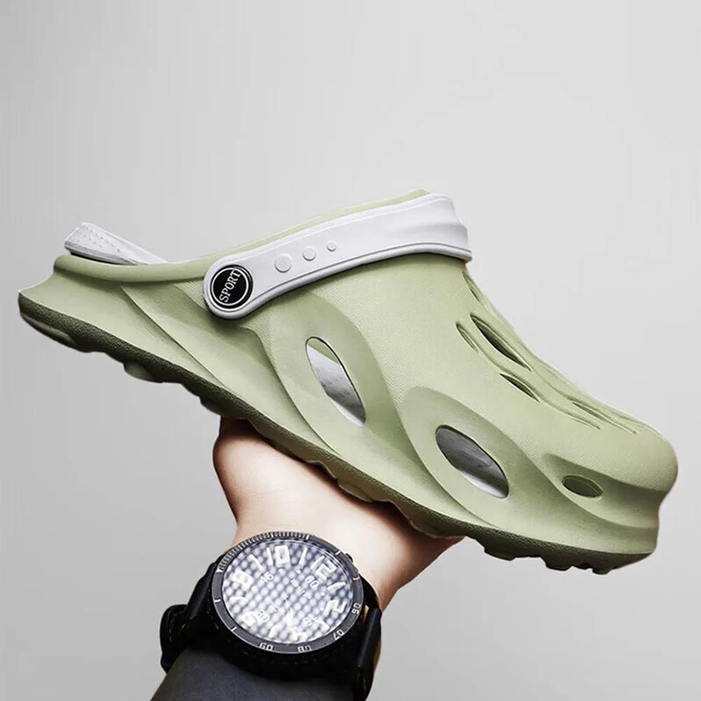 Letní pánská móda Plážové sandály Dřeváky Bačkory Silná podrážka Vodotěsné Protiskluzové Sandály Žabky Protiskluzové Měkké EVA Děrované boty