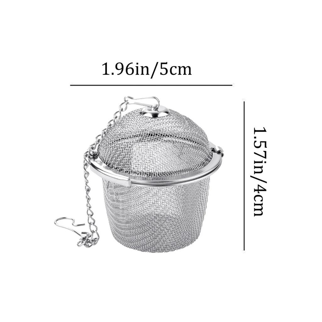 1-3pcs Tea Spice Strainer Seasoning Ball Mesh Herbal Ball Stainlesss Steel Teakettle Locking Tea Filter Reusable Diameter 4.5cm