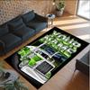 Truck Theme Crystal Velvet Rug Personalized Custom Name Text Soft Floor Mat Home Decor