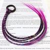 1pc Gradient Colorful Braid Synthetic Hair Ponytail Rope Tie Girl Princess Color Tail Wig Children's Styling Accessories Braider